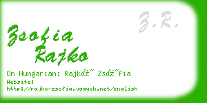 zsofia rajko business card